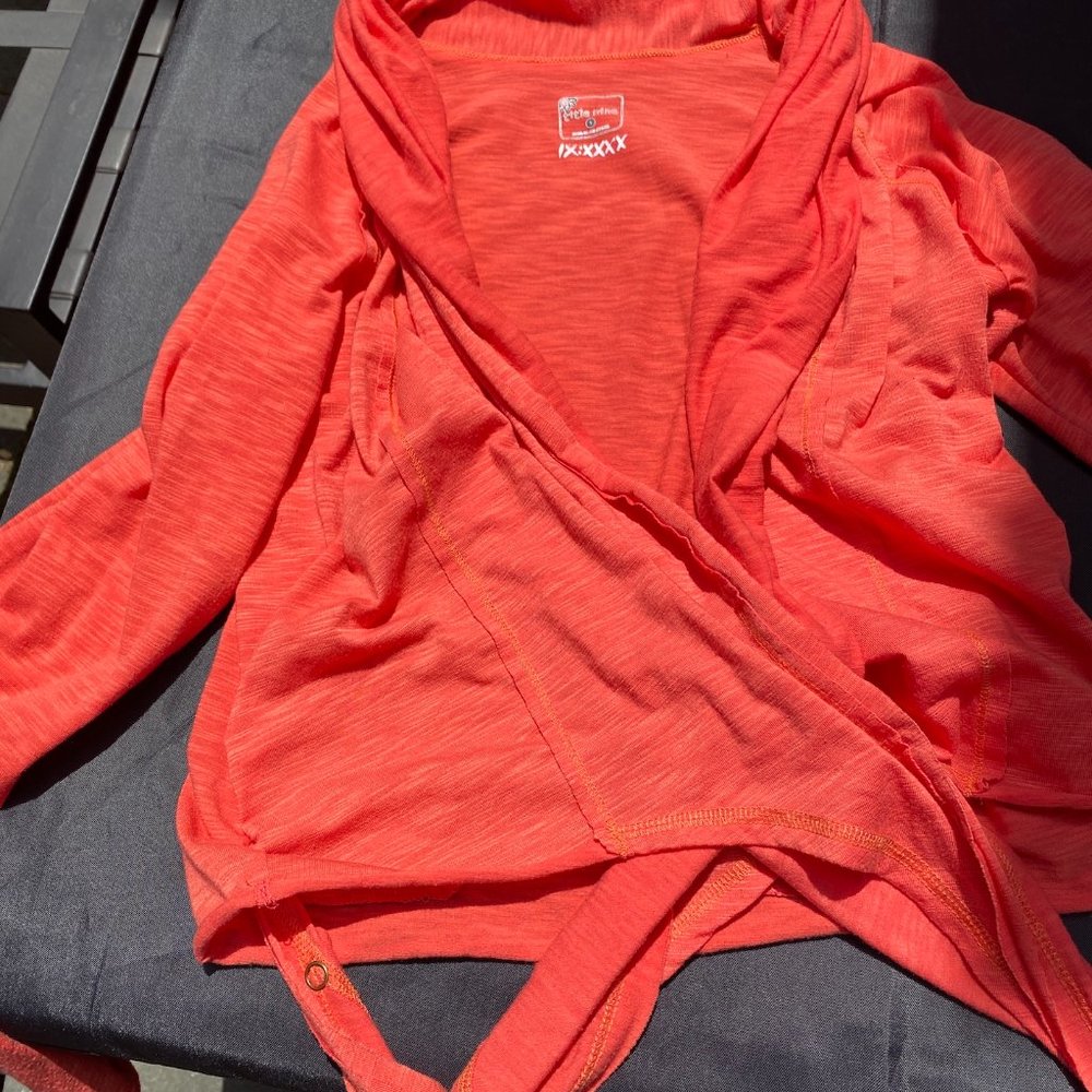 Title Nine cropped wrap, small, orange slub